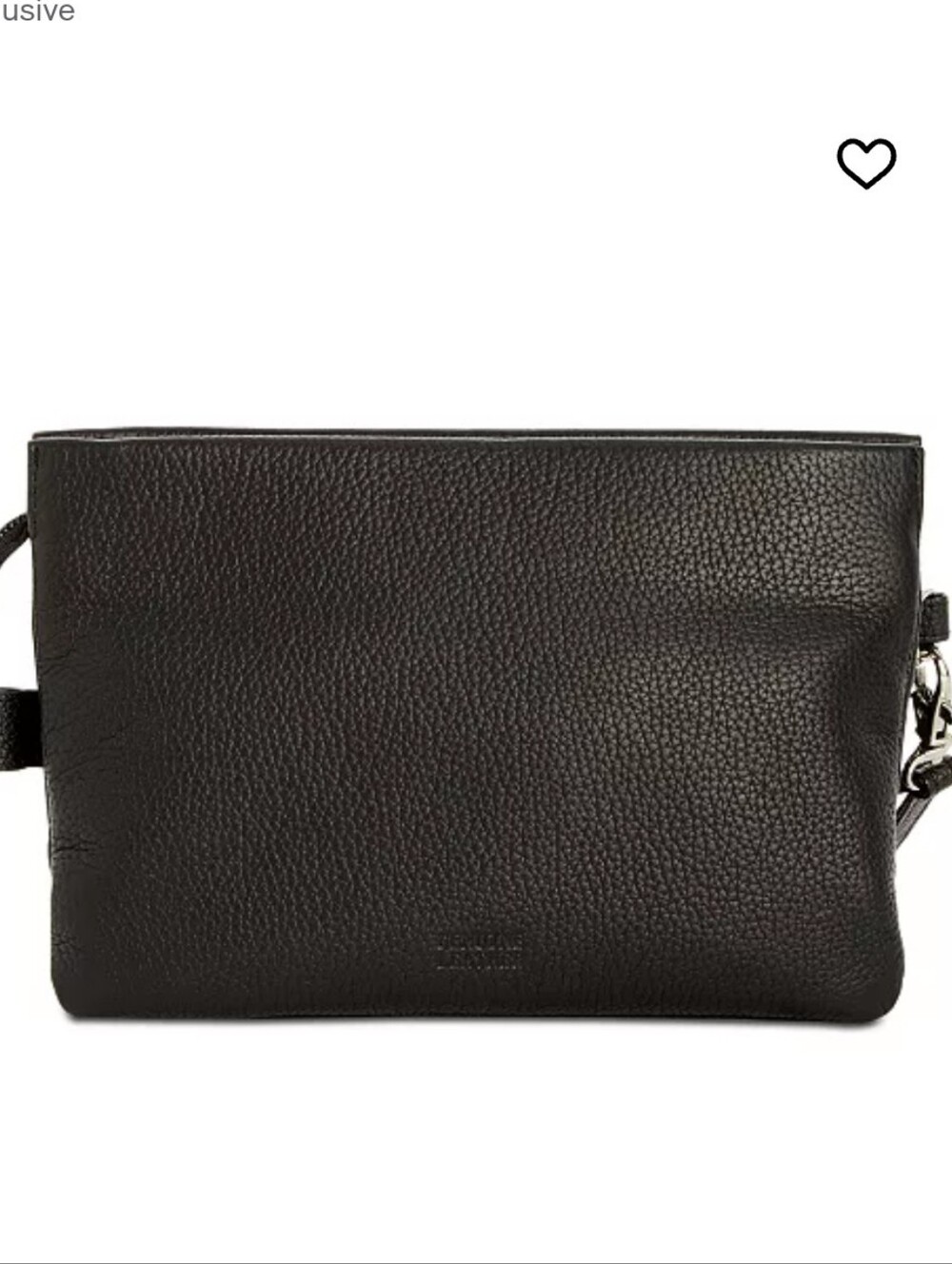 Giani Bernini Black Pebbled Leather Shoulder Bag with Wristlet Strap - Picture 10 of 13